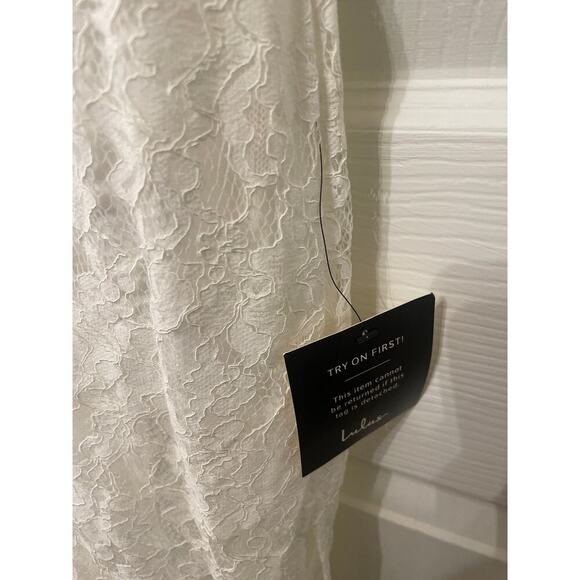 NWT Lulu's Romantic Message White Lace Racerback Sleeveless Midi Dress,XS - Picture 8 of 11